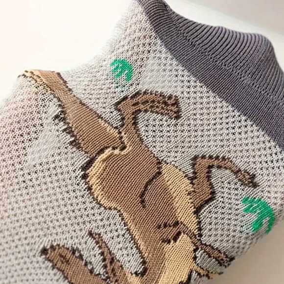 5 Pair Of Dinosaur Pattern Boy No Show Socks  Size 1-3 Year Old - Picture 4 of 5